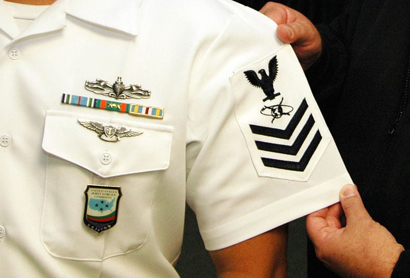 What's the role of collar insignias for identifying submarine crew members